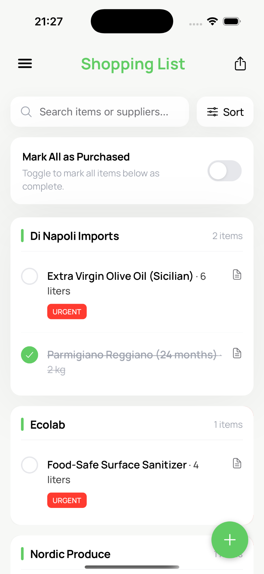 Shopping List